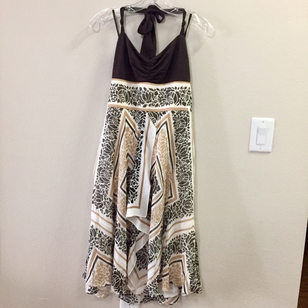 BGBG MAX AZRIA Handkerchief Halter Dress